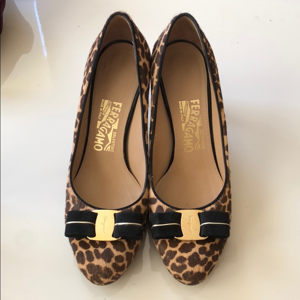 Salvatore Ferragamo calf skin pumps